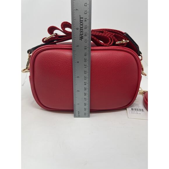 CXL by Christian Lacroix Eve Pebble Camera w Detachable Mini Zip Red Retail $88 - Picture 11 of 13